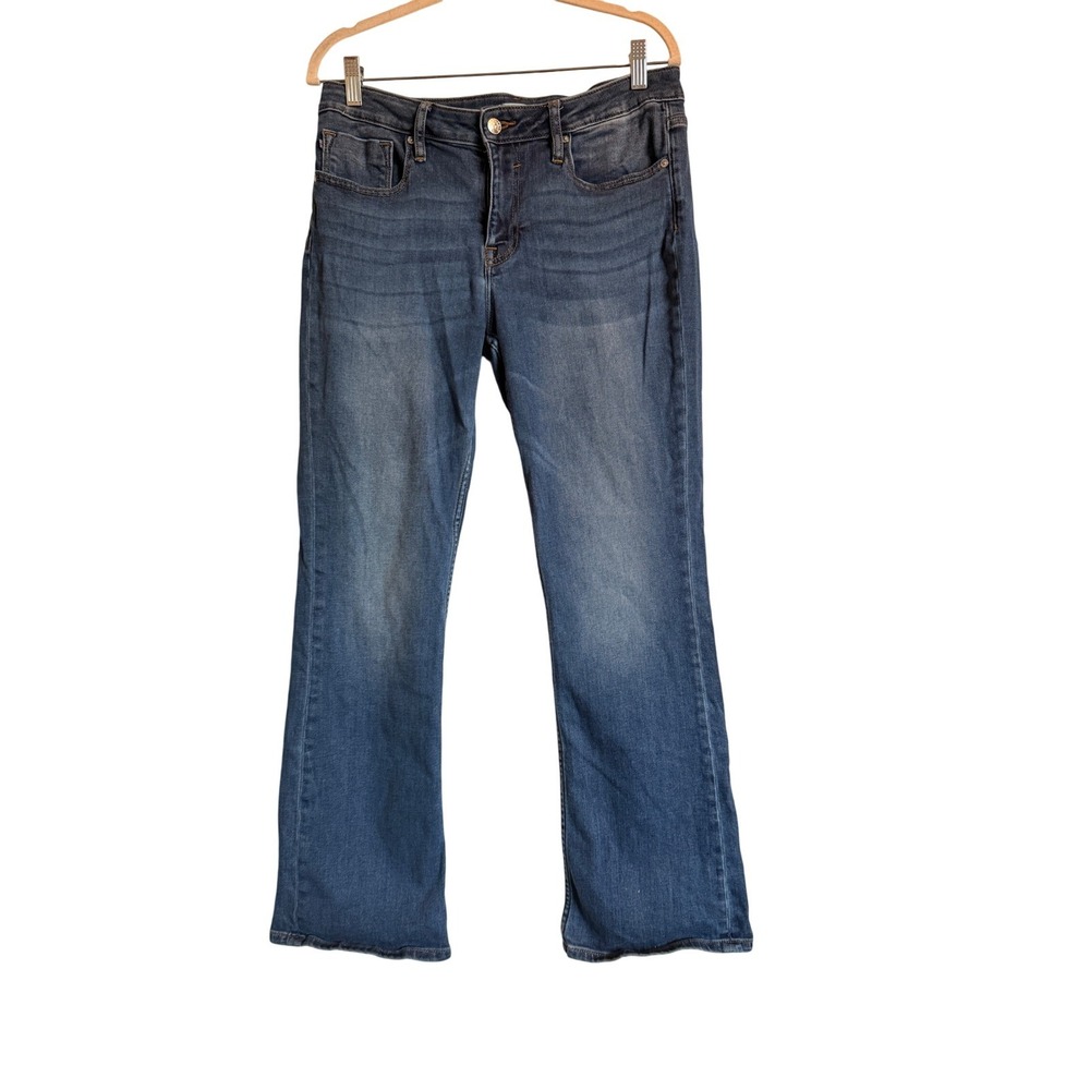 Vigoss Womens Bootcut Jeans Medium Wash Blue Mid Rise‎ Denim Pants Size 30x31